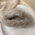 Pinza per capelli in pelliccia di visone beige dal design ondulato per l'inverno - Fermaglio nuvola / Grigio