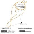 Dettaglio del bracciale da dito in acciaio dorato con misure e peso di 3,6g riportati - Stile a Rete Dorata per Dito (JDB0307016)