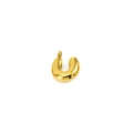 Polished golden stainless steel letter U pendant with 3D bubble style design - Letter U