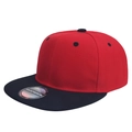 M (56-58cm) Red Top Black Brim