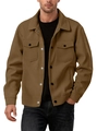 Men's brown corduroy shirt jacket featuring a classic collar and chest flap pockets - S / Dark Brown