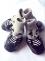 Waterproof panda pattern pet socks with non-slip rubber soles for small dogs - M (2.5-6kg) / Black (Waterproof Rubber Sole)