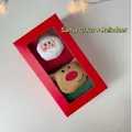 Pack de calcetines navideños con peluches 3D de Papá Noel y Reno en colores rojo y verde - Talla 35-39 / Papá Noel y Reno