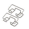 Minimalist silver metal business card holder with mirror polished finish, pair pack - 2 Pcs/Set / Electroplated Silver