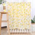 Weiche Musselin-Babydecke aus Baumwolle mit einem leuchtend gelben Zitronen-Print - 105*120cm / Bambus-Baumwolle Zitrone