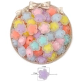 Mix of 17mm matte macaron color flower-shaped acrylic beads for DIY jewelry making - Macaron Mixed Colors Five-Petal Flower 17mm (10pcs)