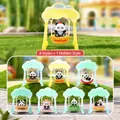 Collection blind box panda avec 6 figurines balançoires régulières et 1 cachée - Série Panda sur Balançoire / Boîte de Set Complet (Set de 6)