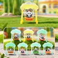 Panda blind box collection featuring 6 regular and 1 hidden swing figurines - -438 Foodie Panda Swinging On A Swing Box 6 / Full Box Set