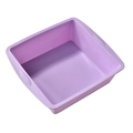Stampo da forno quadrato in silicone viola con manici laterali per un facile rilascio - Quadrato Viola