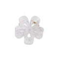 Transparent acrylic flower hair claw clip with golden spring for women hairstyles - Hollow Transparent - Clear