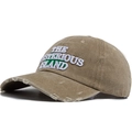 Casquette de baseball en coton délavé kaki avec broderie blanche The Mysterious Island - Kaki