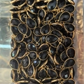 Bulk water drop faceted black agate pendants with gold plated edges for DIY jewelry making - 8*12mm Double Sided Cut / Obsidian-Gold Edge