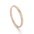 Anillo minimalista de acero de titanio en oro rosa con superficie pulida espejo - US 6 / Oro rosa