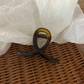 Elegant amber tortoiseshell hair claw clip for vintage half-up hairstyles - Bright Yellow-Black