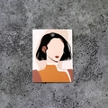 Macro detail of jewelry display card with artistic female illustration on gray background - Impression No.2 (100 Sheets)