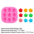 Moule en silicone rose à 9 fleurs de cerisier pour fondant ou chocolat DIY - 5#B1115 / Rose