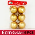 Set of 6 / 6cm Gold