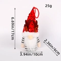 Christmas glow gnome with red sequin hat, reindeer antlers and black white striped body - Antler Sequin Male
