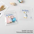Cartoon astronaut duck transparent 10x12cm resealable zip bag 20 silk thickness - Little Goose