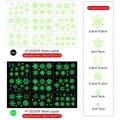 Luminous snowflake window stickers set in 9 sheets with varied sizes for glass decor - HTJD2303Y-20*30CM*9 Sheets Per Bag