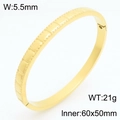 Elegant gold-finished textured grid bangle with secure buckle closure for women - Embossed Grid Style (KB210971-KSZ) / Gold