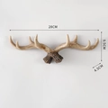 Vintage antler wall hook in beige finish with dimensions 28x9.5x4.5cm for entryway decor - 28cm / Small Light Color