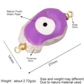 Purple Evil Eye natural freshwater pearl bead with golden loops for jewelry making - Lavender Evil Eye (L344497)