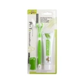 Three-piece pet dental kit with vanilla toothpaste, three-headed brush and finger brush - 93311: Vanilla Flavor Triple Head Toothbrush Set