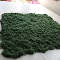 Deep green artificial moss grass mat with high-density fiber for landscape decor - 1m x 1m / Dark Green