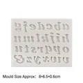 3-piece set silicone lowercase letter mold for chocolate and fondant cake decoration - 3#--Lowercase Letters / Gray