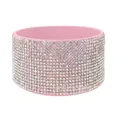 Pink silicone diamond boot for tumbler bottles featuring shiny colorful rhinestones - AB Pink Rhinestone/Pink Sleeve