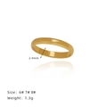 Minimalistischer 18K vergoldeter Mond-Stern-Ring mit 2,9mm Breite in Gold-Finish - US 6 / Mond Ring