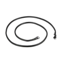 Collar de cadena de serpiente negra de acero inoxidable con cierre de langosta unisex - 2.5mm / 50cm / Negro