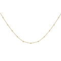 Minimalist gold stainless steel satellite chain necklace with beaded accents for women - 36+5cm / Gold