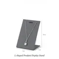 L-shaped dark grey jewelry stand for necklace display with dimensions 10x7x6cm - L-Shape Pendant Stand