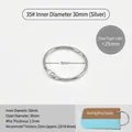 35mm silver metal loose-leaf ring, 30mm inner diameter, 2.5mm wire, capacity for 220 sheets - 35# ID 30mm / Silver