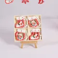 Red and white wooden Christmas ornaments set with socks and mittens in wooden box - Colorful Socks & Gloves - 12Pcs Box