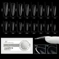 Size chart for 16 sizes of extra long stiletto matte nails with thickness details - Stiletto X-Long (20#160pcs)