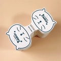 Stack of white cat-shaped paper jewelry tags with Fashion Jewelry text for hair clips - Cat Foldable / 1 Piece/Pack (6x11cm)