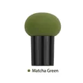 Matcha green mushroom makeup sponge with a black ergonomic handle for base makeup - Matcha Green + Handle / Matcha Green