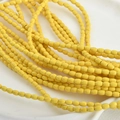 Strands of smooth oval yellow synthetic turquoise beads for DIY jewelry making - 4*6mm (Approx. 60pcs) / Yellow