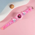 Pink unicorn silicone kids digital watch with waterproof strap and LED display for girls - Unicorn 2 Rose Red