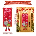Kerstdeurbanner met gnome-motief en Merry Christmas-tekst inclusief afmetingen in detail - 95cmx46.5cm / Kabouter met geschenken