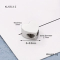 Perla cuore in acciaio inossidabile 8x8.8mm con foro 2.7mm per gioielli fai da te - Forma di Cuore in Acciaio Doppio Foro (KLJ5513-Z)