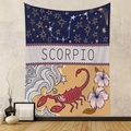 Aesthetic Scorpio zodiac wall tapestry with constellations for modern room wall decoration - Scorpio
