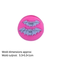 Pink silicone Halloween mold with two bat cavities for fondant and chocolate cake decor - 2#-Bat / Pink
