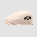 Detalle del bordado Boston 1630 en una gorra de algodón beige estilo vintage para niños - 52cm (2-5 Años) / Blanco Roto