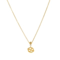 Minimalist gold-plated stainless steel necklace with Cancer zodiac sign pendant - Cancer / Pendant Only