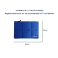 Quilted blue space cotton laptop sleeve with cross-stitch pattern for 11 inch tablets - 11 Inch without Strap / Klein Blue