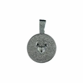 Silver Scorpio zodiac round pendant with sparkling crystals on a Cuban chain necklace - Scorpio (Pendant Only) / Silver